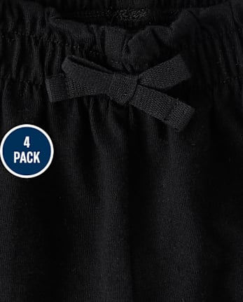 Toddler Girls Leopard Paperbag Waist Shorts 4-Pack