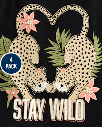 Toddler Girls Leopard Tank Top 4-Pack