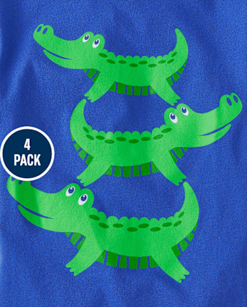 Baby And Toddler Boys Animal Graphic Tee 4-Pack
