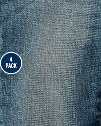Baby And Niños pequeños Jeans ajustados para niños, paquete de 4