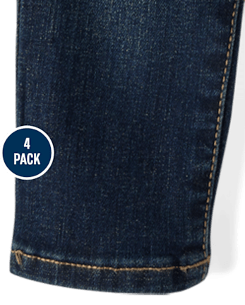 Pack de 4 vaqueros ajustados para bebés y niños pequeños