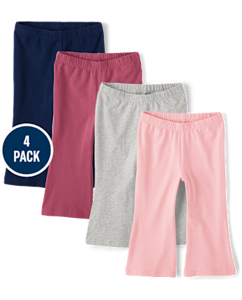 Lot de 4 leggings évasés pour petites filles