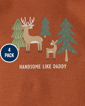 Baby Boys Forest Bodysuit 4-Pack