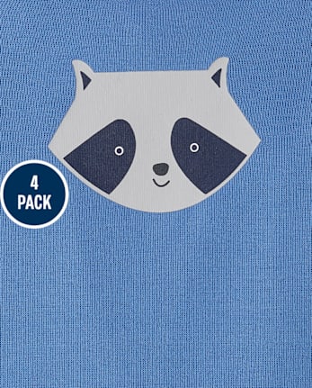 Lot de 4 bodies pour bébé motif animal