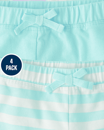 Lot de 4 shorts imprimés pour petites filles