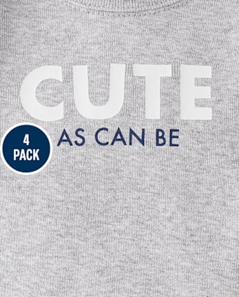 Baby Boys Little Man Bodysuit 4-Pack