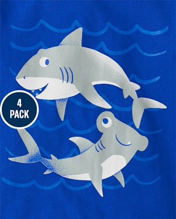 Baby And Toddler Boys Animal Graphic Tee 4-Pack