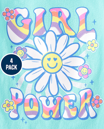 Girls Positivity Graphic Tee 4-Pack