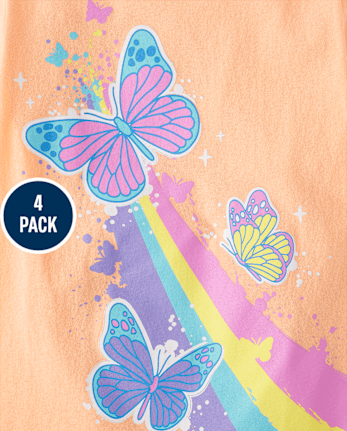 Girls Positivity Graphic Tee 4-Pack