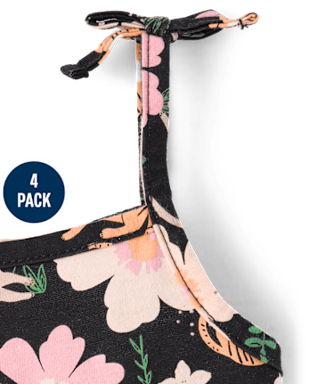 Toddler Girls Leopard Peplum Tank Top 4-Pack