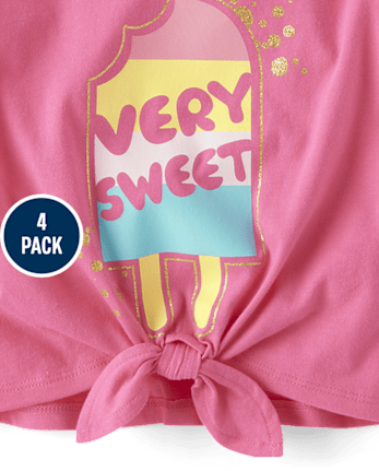 Lot de 4 gobelets à sucettes glacées pour petites filles