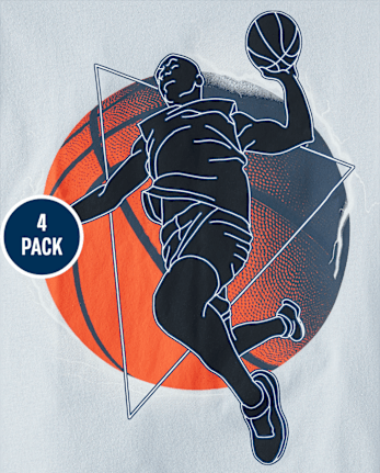 Boys Sports Graphic Tee 4-Pack