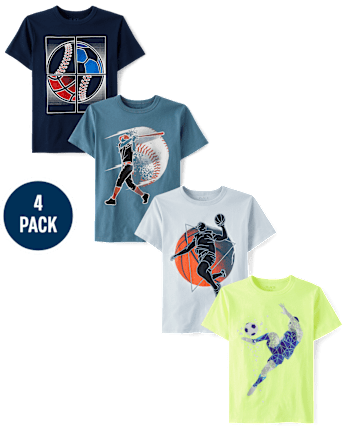 Boys Sports Graphic Tee 4-Pack