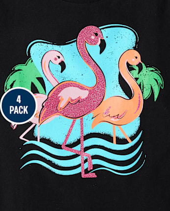 Girls Summer Graphic Tee 4-Pack
