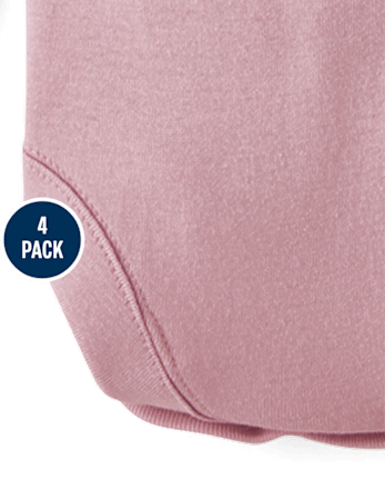 Baby Girls Fox Flutter Bodysuit 4-Pack
