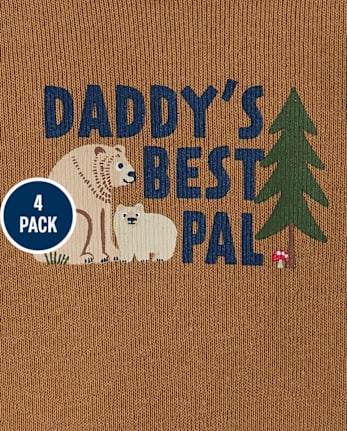 Baby Boys Bear Bodysuit 4-Pack