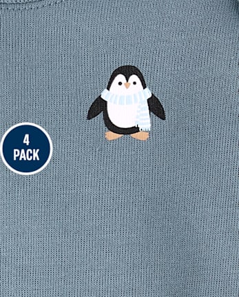 Baby Boys Penguin Bodysuit 4-Pack