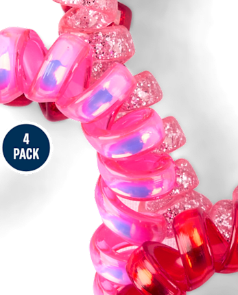 Girls Heart Coil Bracelet 4-Pack