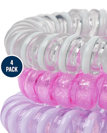 Lot de 4 bracelets spirales Candy Bear pour filles