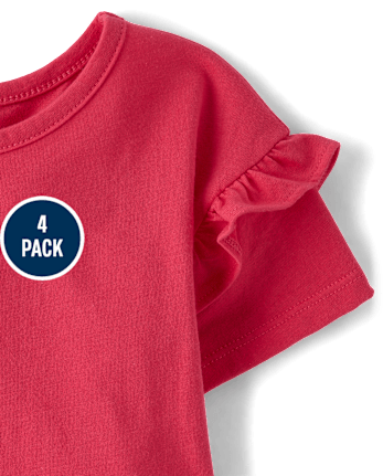 Toddler Girls Cherry Tee 4-Pack