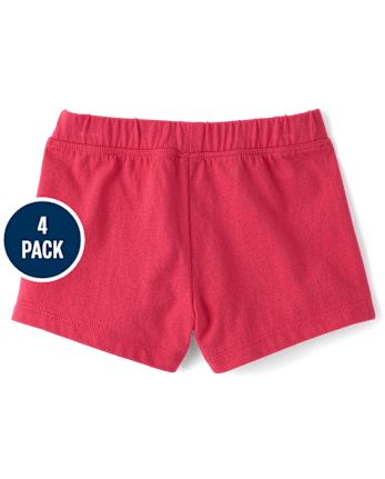 Toddler Girls Print Shorts 4-Pack