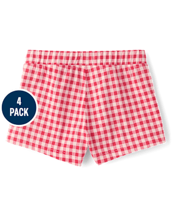Toddler Girls Print Shorts 4-Pack