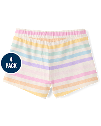Toddler Girls Print Shorts 4-Pack
