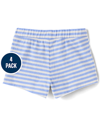 Toddler Girls Print Shorts 4-Pack