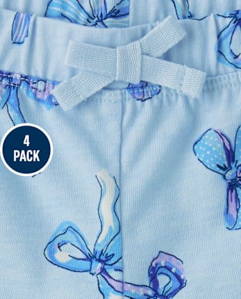 Toddler Girls Print Shorts 4-Pack