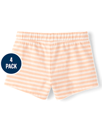 Toddler Girls Print Shorts 4-Pack