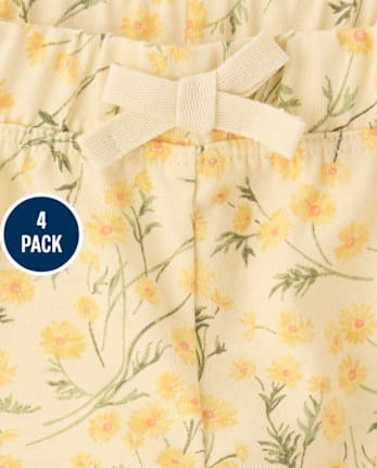 Toddler Girls Print Shorts 4-Pack