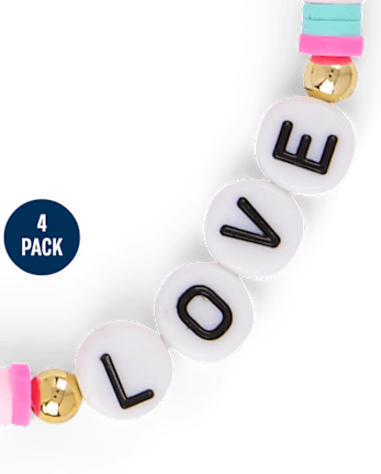Girls Love Bracelet 4-Pack