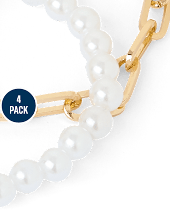 Bracelet de perles cerises pour filles (lot de 4)