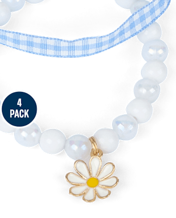 Girls Gingham Bracelet 4-Pack