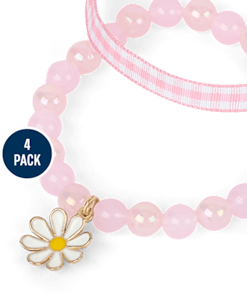 Girls Gingham Bracelet 4-Pack