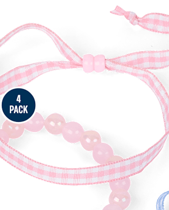 Girls Gingham Bracelet 4-Pack