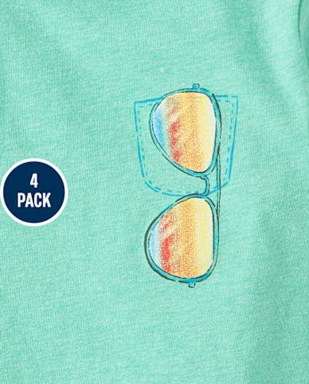 Baby And Toddler Boys Summer Graphic Tee 4-Pack