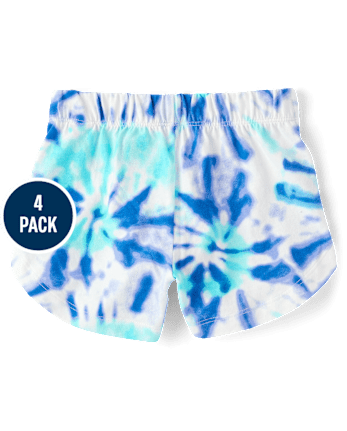 Lot de 4 shorts tie-dye dauphin pour filles