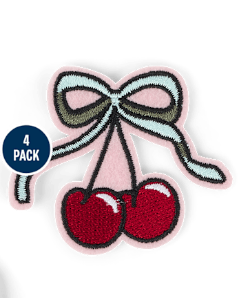 Girls Embroidered BFF Patch 4-Pack