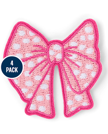 Girls Embroidered BFF Patch 4-Pack