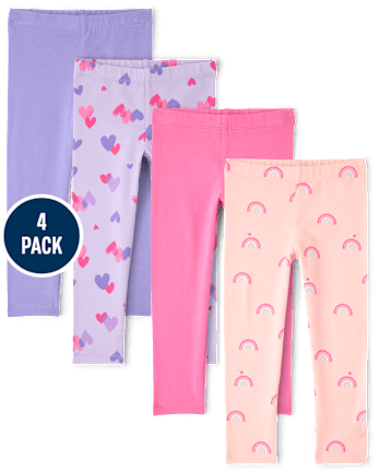 Toddler Girls Print Leggings 4-Pack