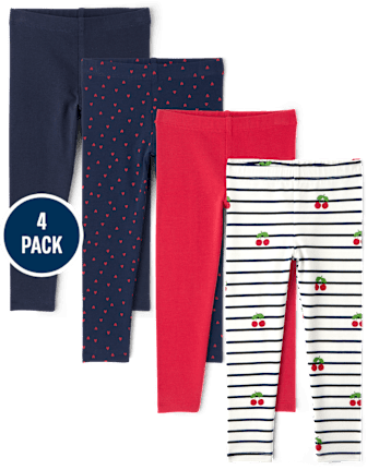 Toddler Girls Print Leggings 4-Pack