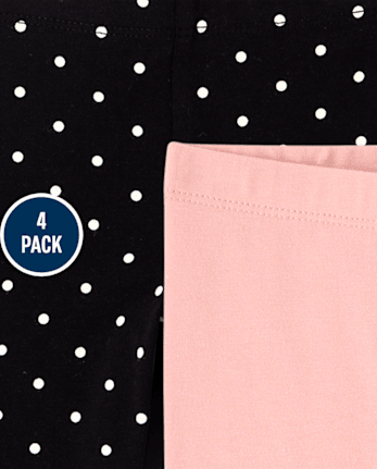 Toddler Girls Bow Leggings 4-Pack