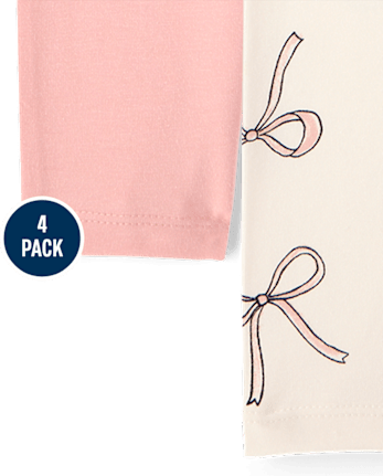 Toddler Girls Bow Leggings 4-Pack