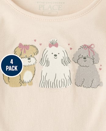 Toddler Girls Flutter Top 4-Pack