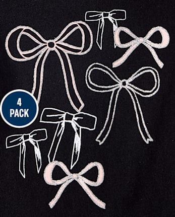 Toddler Girls Bow Peplum Top 4-Pack