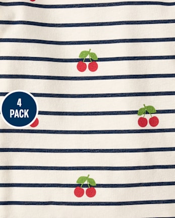 Toddler Girls Cherry Top 4-Pack