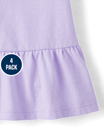 Toddler Girls Rainbow Top 4-Pack