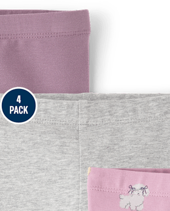 Toddler Girls Dog Leggings 4-Pack