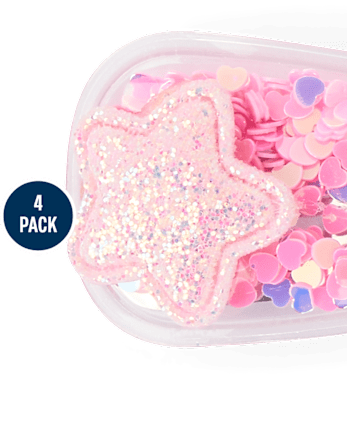 Lot de 4 pinces à cheveux Shake Star pour filles